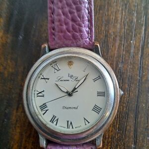 Lucien Piccard Purple Leather Watch